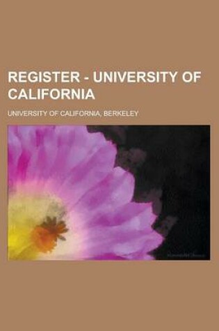 Cover of Register - University of California