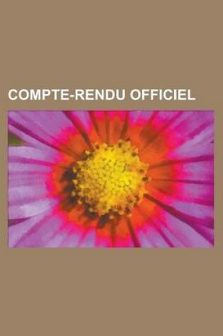 Cover of Compte-Rendu Officiel