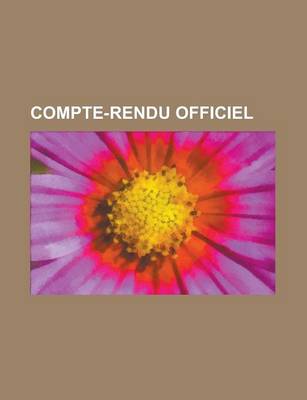 Book cover for Compte-Rendu Officiel