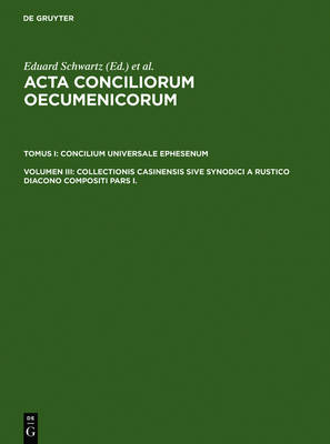 Cover of Collectionis Casinensis Sive Synodici a Rustico Diacono Compositi Pars I.