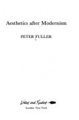 Cover of Aesthetics After Modernism