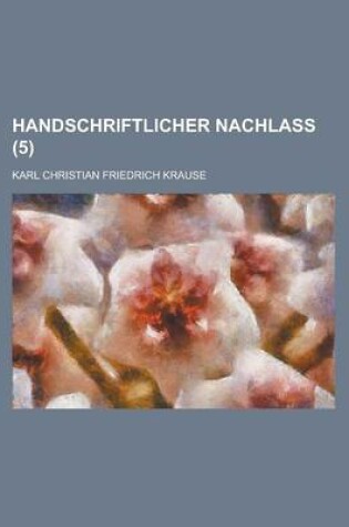 Cover of Handschriftlicher Nachlass (5)