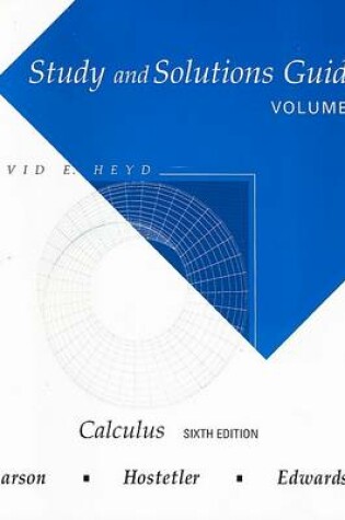 Cover of Study and Solutions Guide for Calculus