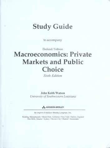 Book cover for Study Guide Macroeconomics