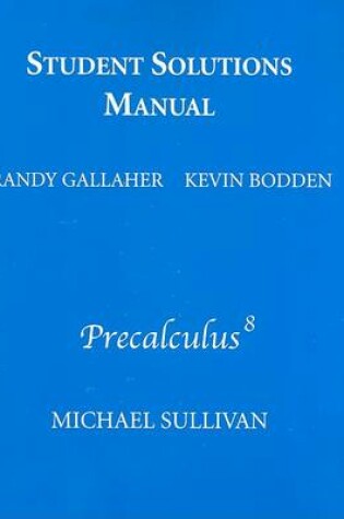 Cover of Student Solutions Manual  for Precalculus