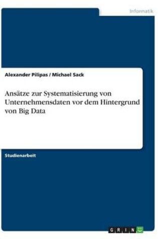 Cover of Ansätze zur Systematisierung von Unternehmensdaten vor dem Hintergrund von Big Data