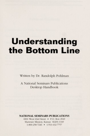 Cover of Understanding the Bottom Line