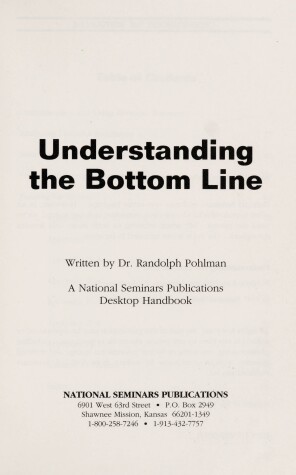 Book cover for Understanding the Bottom Line