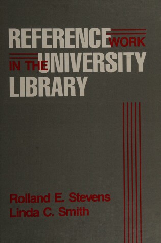 Cover of Reference Work in the University Library