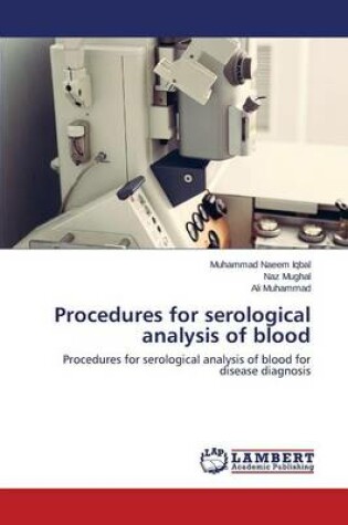 Cover of Procedures for serological analysis of blood