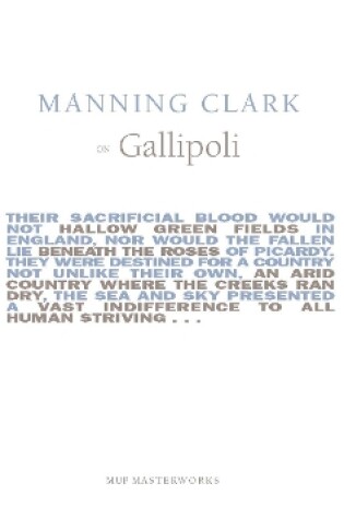 Cover of Manning Clark On Gallipoli