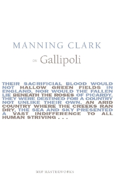 Book cover for Manning Clark On Gallipoli