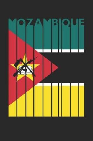 Cover of Vintage Mozambique Notebook - Retro Mozambique Planner - Mozambican Flag Diary - Mozambique Travel Journal