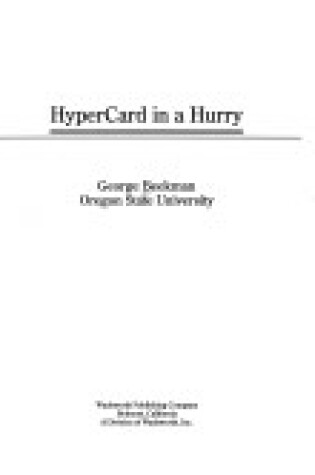 Cover of HyperCard in a Hurry