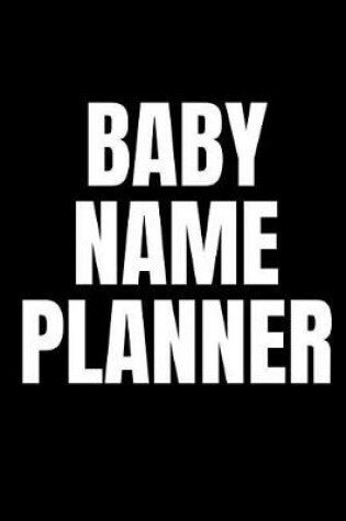 Cover of Baby Name Planner
