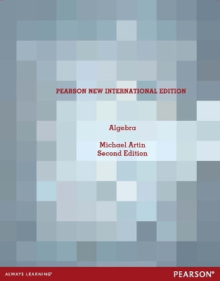 Book cover for Algebra: Pearson New International Edition