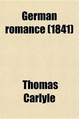 Book cover for German Romance (1841)