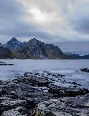 Book cover for Jumbo Oversized a Beautiful Winter Sunset in Lofoten, Norway