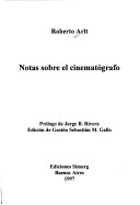 Book cover for Notas Sobre El Cinematografo