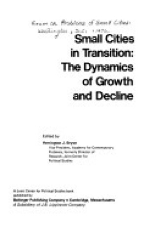 Cover of Small Cities in Transition