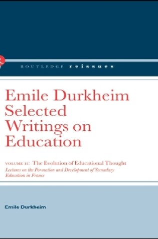 Cover of The Evolution of Educational Thought
