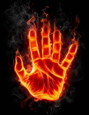 Book cover for Hand on Fire, Jumbo Oversized