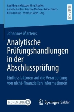 Cover of Analytische Prüfungshandlungen in der Abschlussprüfung