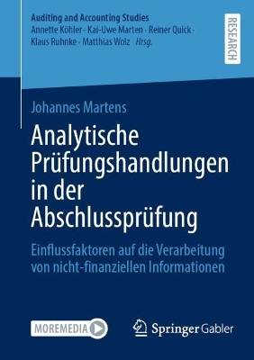 Book cover for Analytische Prüfungshandlungen in der Abschlussprüfung