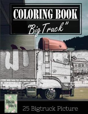 Book cover for Jumbo Truck Sketch Gray Scale Photo Adult Coloring Book, Mind Relaxation Stress Relief