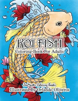 Book cover for Koi Fish Adult Coloring Book