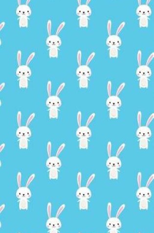 Cover of Journal Notebook For Animal Lovers - Cute Rabbit Pattern - Blue