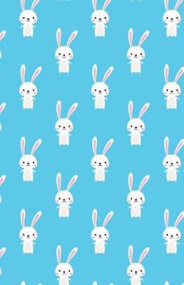 Cover of Journal Notebook For Animal Lovers - Cute Rabbit Pattern - Blue