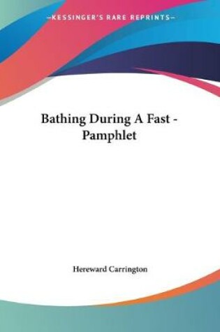 Cover of Bathing During A Fast - Pamphlet