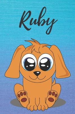 Book cover for Ruby dog coloring book / notebook / journal / diary