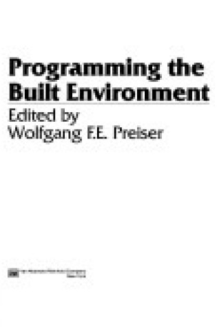 Cover of Programming the Built Environment