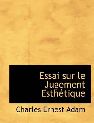 Book cover for Essai Sur Le Jugement Esthactique