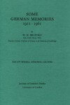 Book cover for Some German Memories, 1911-1961