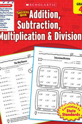 Cover of Scholastic Success with Addition, Subtraction, Multiplication & Division: Grade 4 Workbook