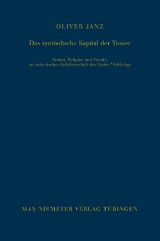 Cover of Das symbolische Kapital der Trauer