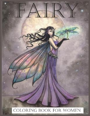 Book cover for fairy coloring book for women