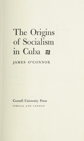 Book cover for Origins of Socialism in Cuba