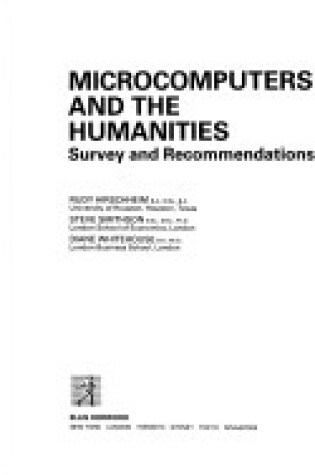 Cover of Microcomputers and the Humanities