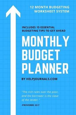 Cover of Budget Planner. Monthly budget. Budget workbook. Bill organizer. Bill tracker. Budget journal. Budget organizer. Budget Binder. 6x9 inch (Light Blue)