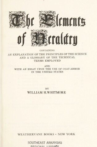 Cover of Elements of Heraldry