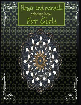 Book cover for Flower and mandala coloring book for girls