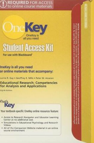 Cover of OneKey Blackboard, Student Access Kit, Educational Research