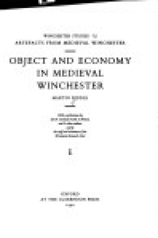 Cover of Artefacts from Medieval Winchester