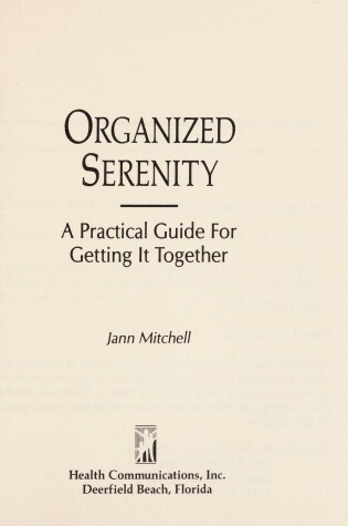 Cover of Organized Serenity