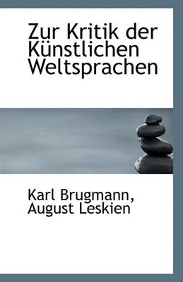 Book cover for Zur Kritik Der Kunstlichen Weltsprachen