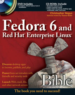 Book cover for Fedora 6 and Red Hat Enterprise Linux Bible